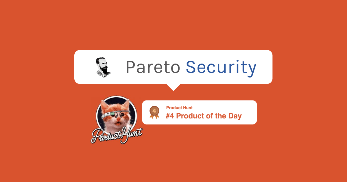 Pareto Security Product Hunt launch featured image
